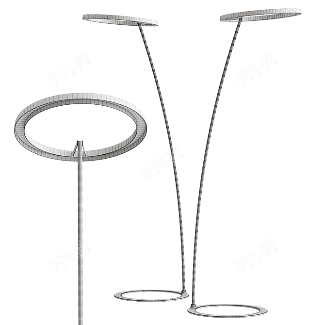 Lira LED Aluminium Floor Lamp 3D model image 2