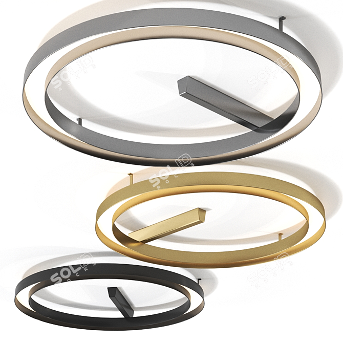 LIRA_S LED Ceiling Lamp: Stylish Illumination 3D model image 1