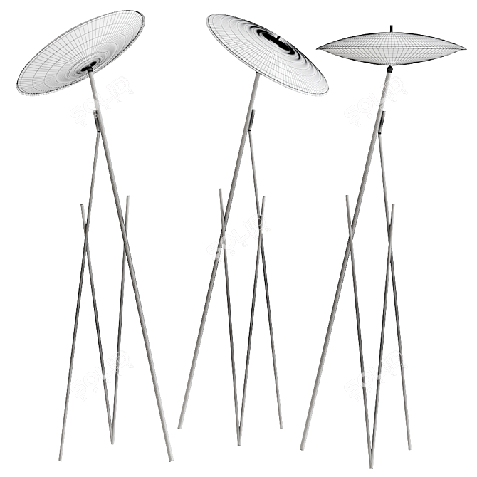 Gianfranco Ferre Lapa Floor Lamp: Sleek and Stylish Illumination Solution 3D model image 2