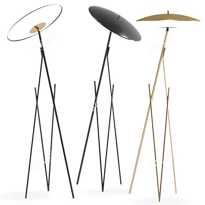 Gianfranco Ferre Lapa Floor Lamp: Sleek and Stylish Illumination Solution 3D model image 3