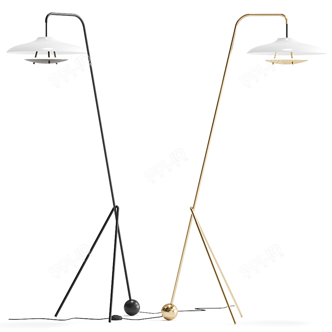 Elegant HARO Floor Lamp: Timeless Design 3D model image 1