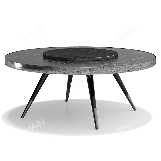 Luxury Mayfair Sahara Noir Marble Table 3D model image 3