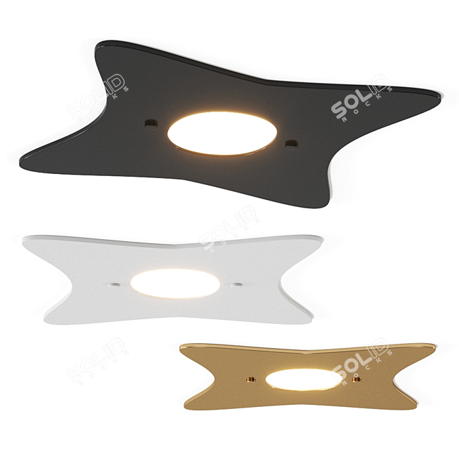 Metal Lux MANTA Ceiling Light 3D model image 1