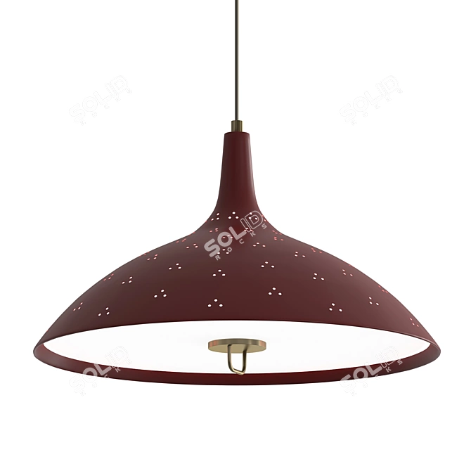 Vintage Charm: 1965 Pendant Light 3D model image 3