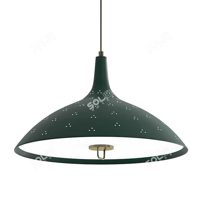 Vintage Charm: 1965 Pendant Light 3D model image 4