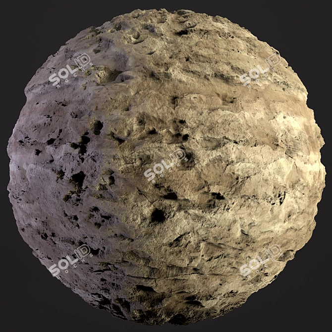 Coral Rock 01: Seamless 4K PBR Texture 3D model image 3