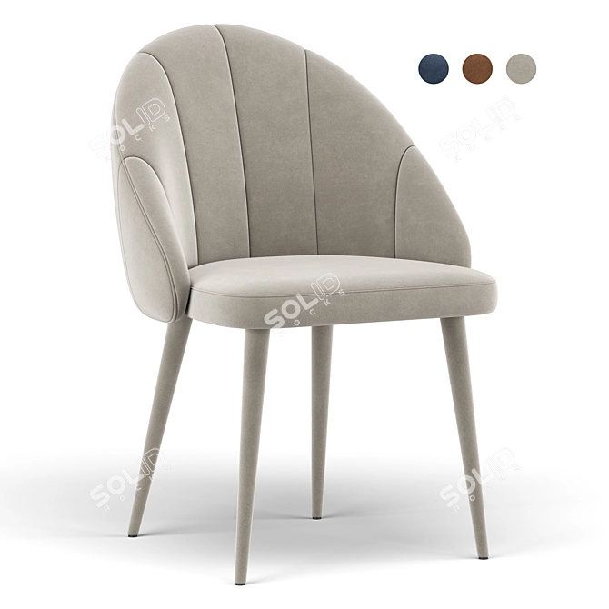Modern Bruni Chair: Stylish and Comfortable 3D model image 1