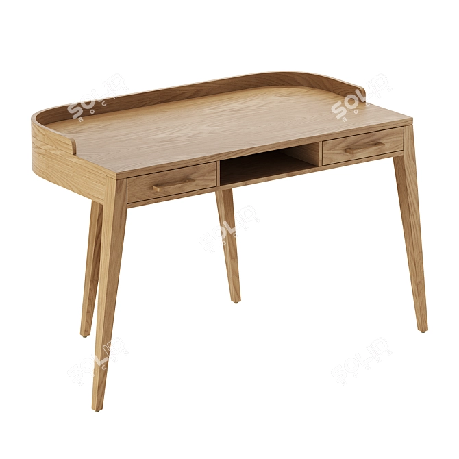 Modern Wood Desk with Sleek Design 3D model image 1