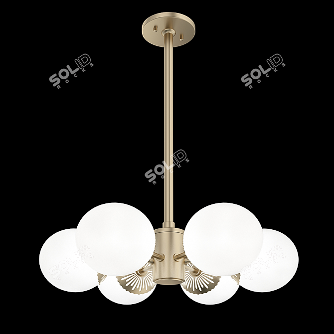 Vintage Satellite Pendant Chandelier 3D model image 1