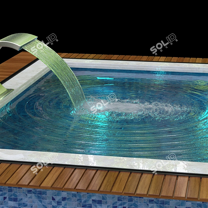 Refreshing Oasis: Swimming Pool 006 3D model image 2