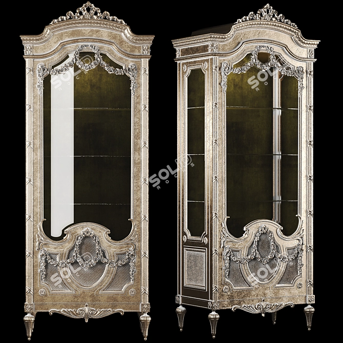 Elegant Louis Showcase 3D model image 1