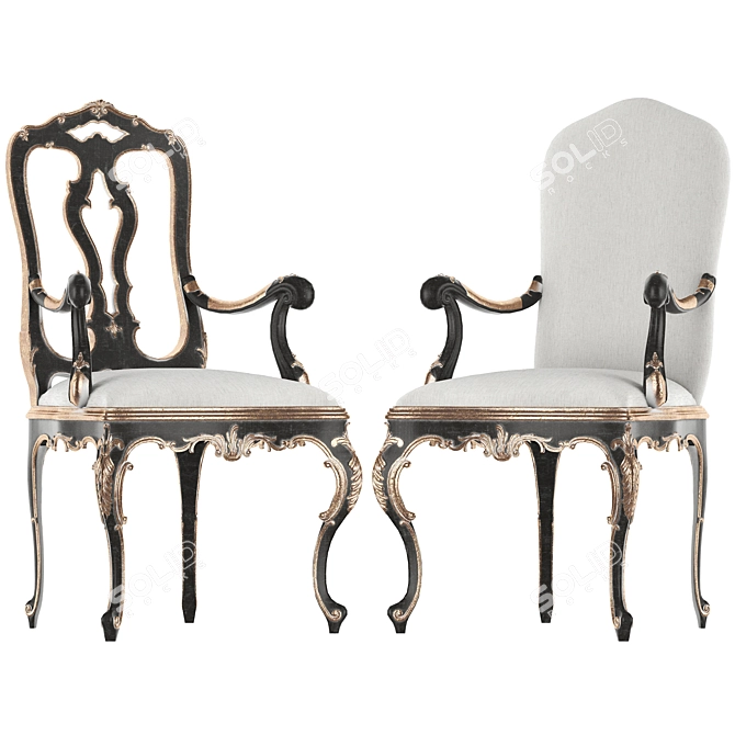 Elegant Roberto Giovannini Chairs 3D model image 14