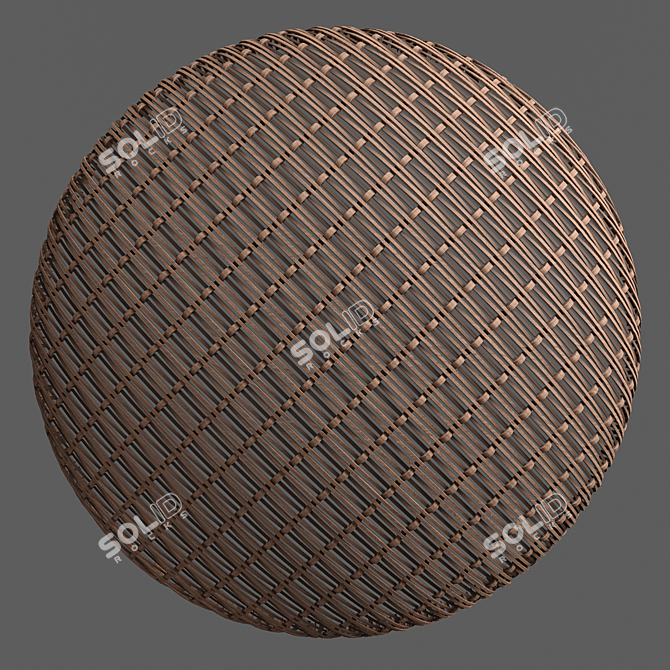 PBR 4k Wicker Materials Set 3D model image 2