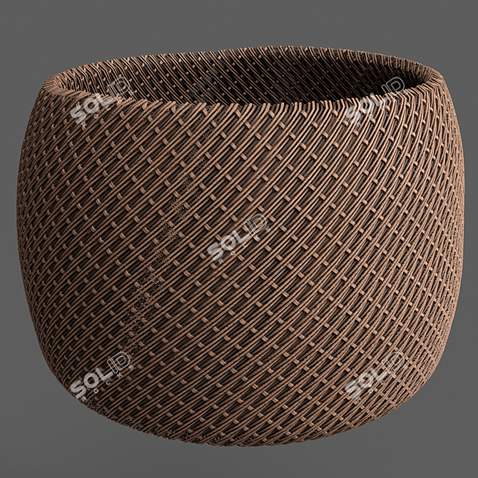 PBR 4k Wicker Materials Set 3D model image 3