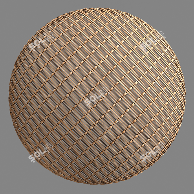 PBR 4k Wicker Materials Set 3D model image 5