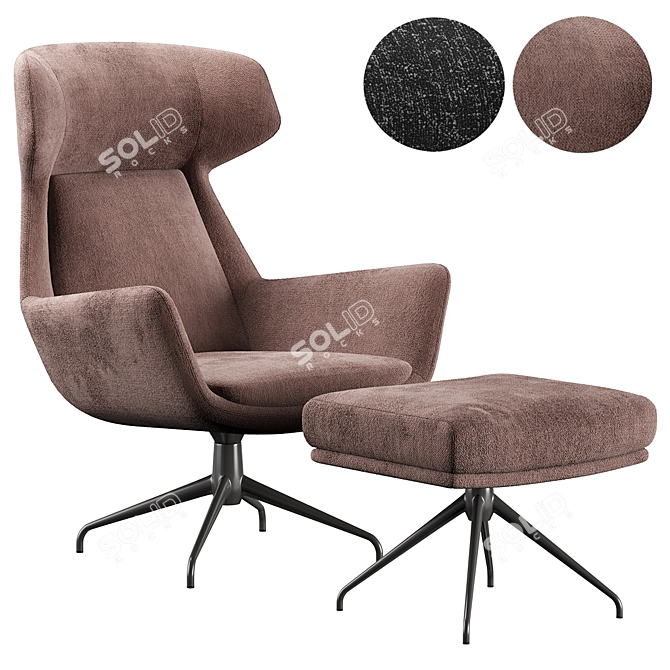 Stylish Furman Armchair: Customizable Color 3D model image 1