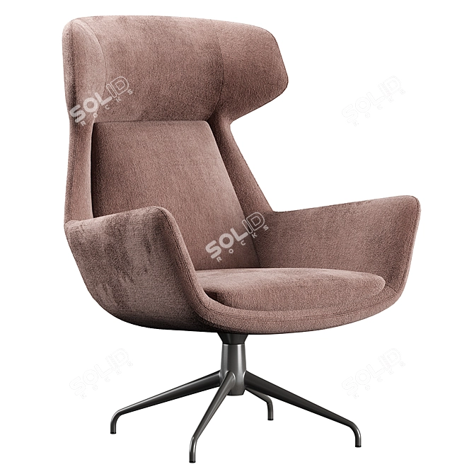 Stylish Furman Armchair: Customizable Color 3D model image 4