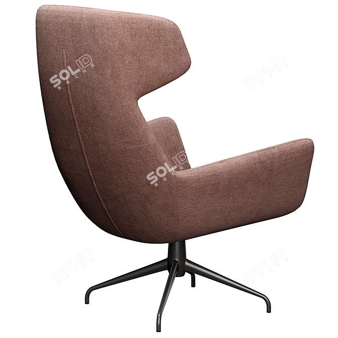 Stylish Furman Armchair: Customizable Color 3D model image 6