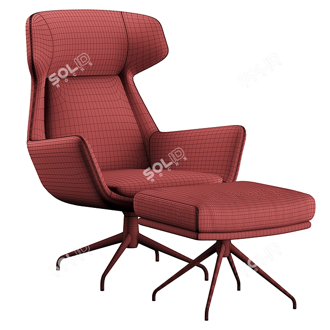 Stylish Furman Armchair: Customizable Color 3D model image 7