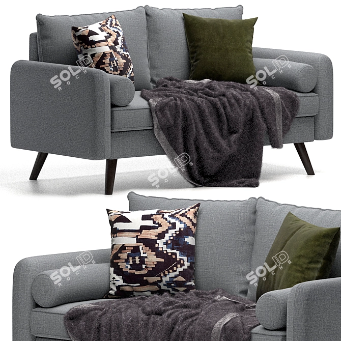 Modern Elegance: Mcelhaney Round Sofa 3D model image 2