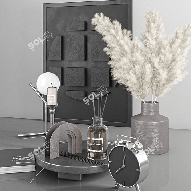 Pampas Plume Decor Set 3D model image 4