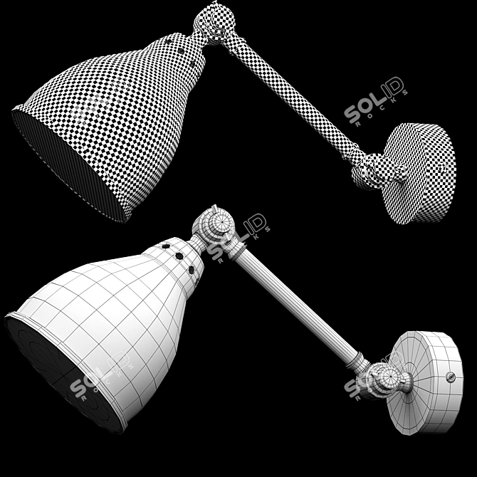 Elegant Wall Lamp: Arte Braccio 3D model image 2