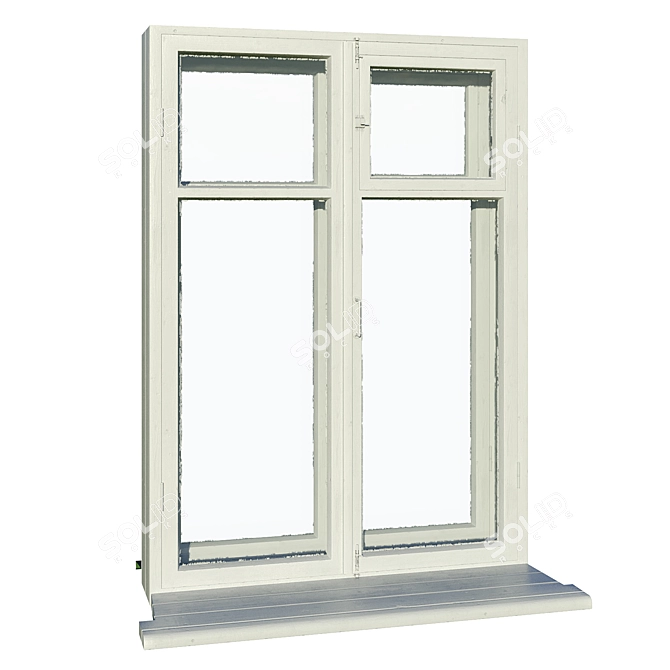 Vintage Soviet Window - 1400x2000mm 3D model image 1