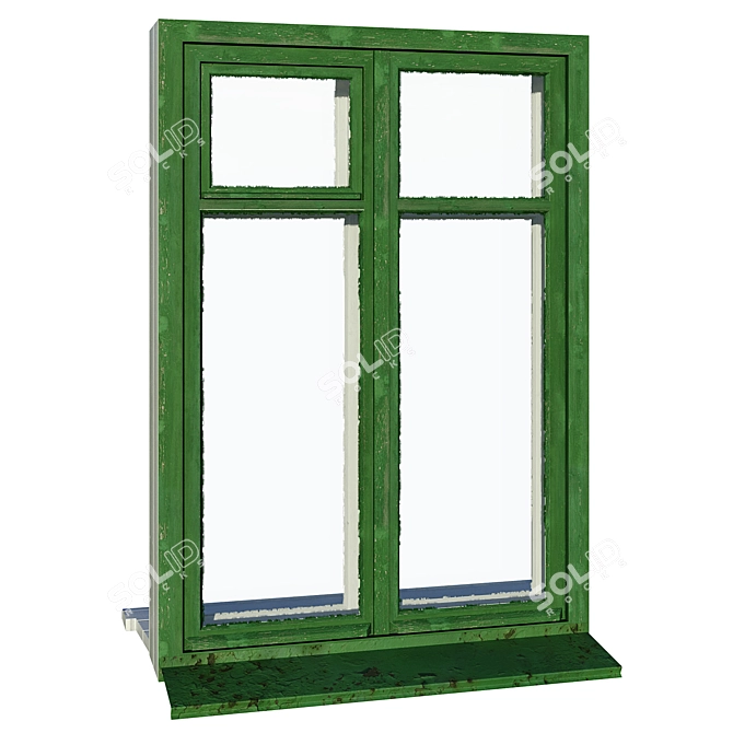 Vintage Soviet Window - 1400x2000mm 3D model image 2