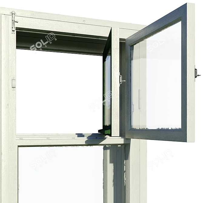 Vintage Soviet Window - 1400x2000mm 3D model image 5