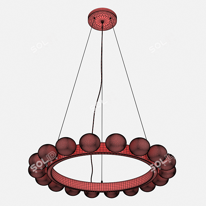 Elegant Glori Chandelier 3D model image 2