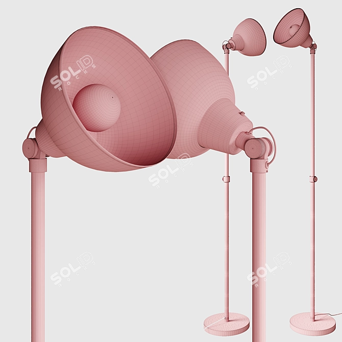 Adjustable Height Floor Lamp 3D model image 4