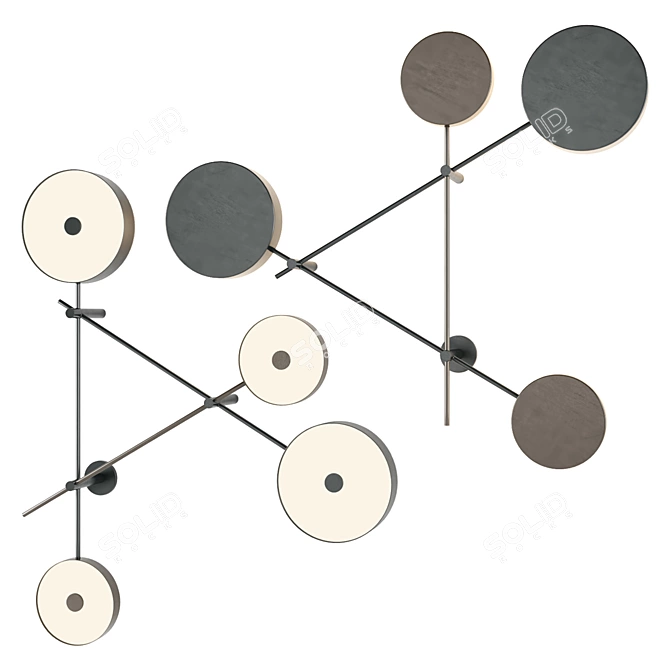 Artistic Iride Wall Lamp 3D model image 1