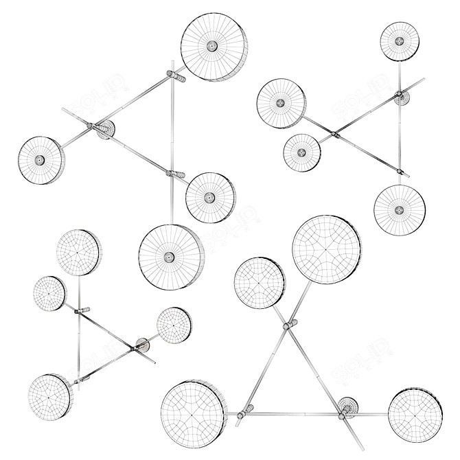 Artistic Iride Wall Lamp 3D model image 6