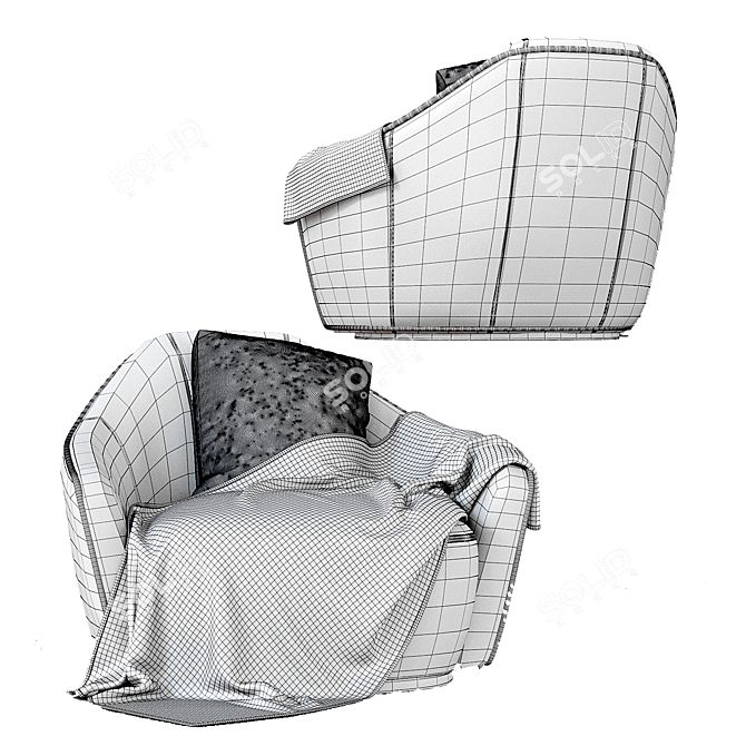 Frigerio Salotti Sillon Armchair: Modern Elegance for Your Space 3D model image 4