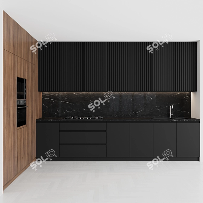 Modern Kitchen: Easy Editable, High-Quality Textures, 3D Max 3D model image 2