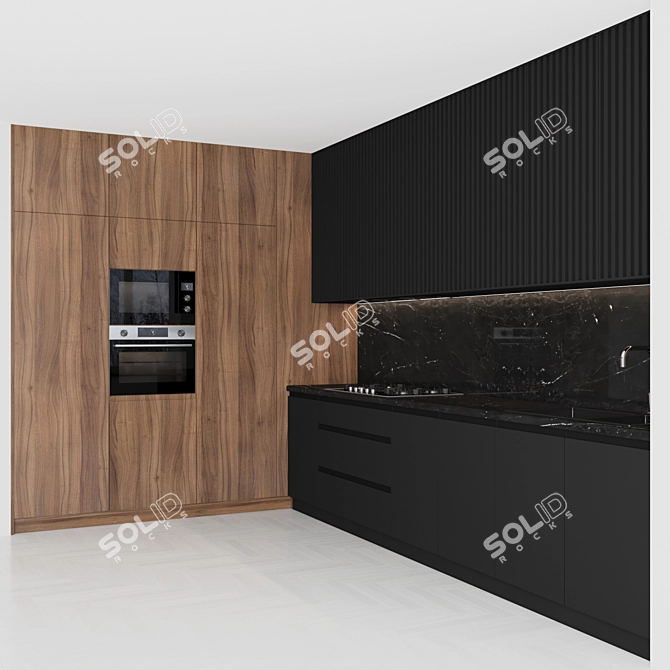 Modern Kitchen: Easy Editable, High-Quality Textures, 3D Max 3D model image 8