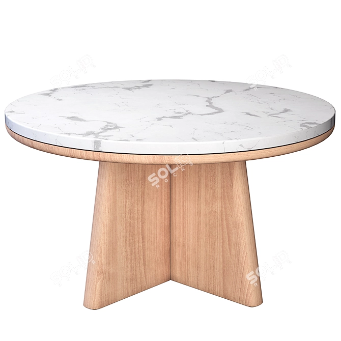 Modern Round Coffee Table: Echos 3D model image 1