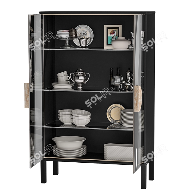 Elegant Dot High Sideboard - 176cm Height 3D model image 9