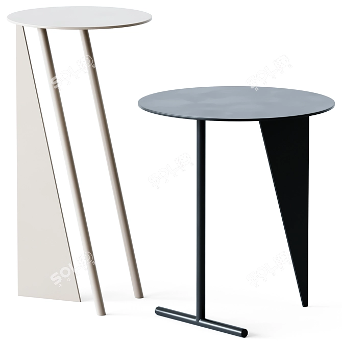 Max Enrich Side Tables: Contemporary Elegance 3D model image 1