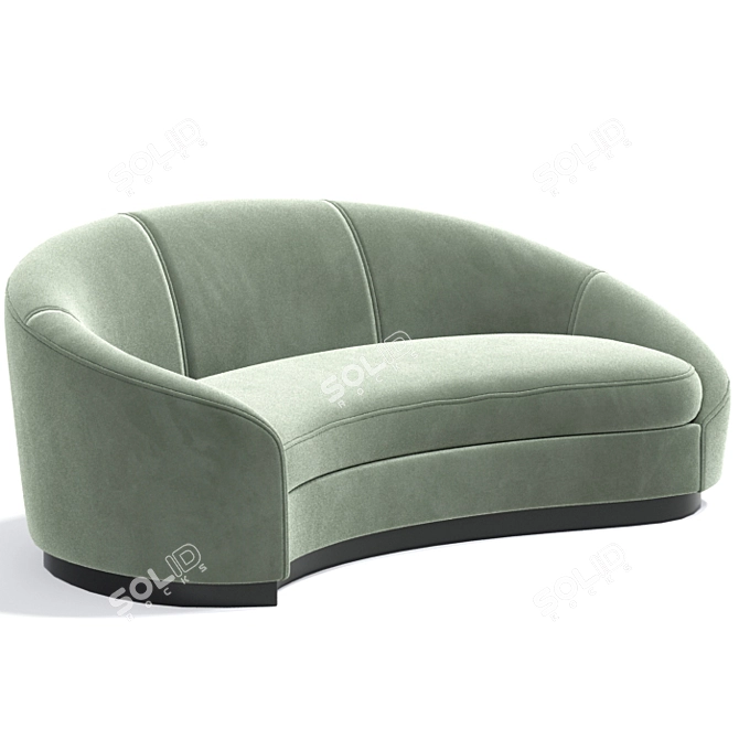 Elegant Curved Sofa by Donghia 3D model image 2