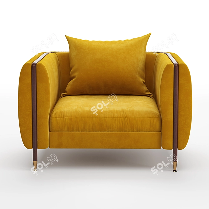 Sleek Barlow Chair: Modern Elegance Packed 3D model image 1