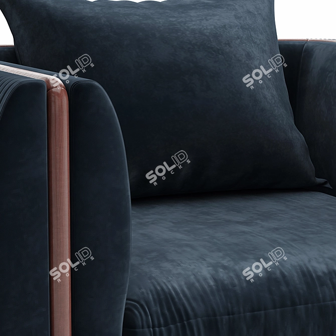 Sleek Barlow Chair: Modern Elegance Packed 3D model image 4