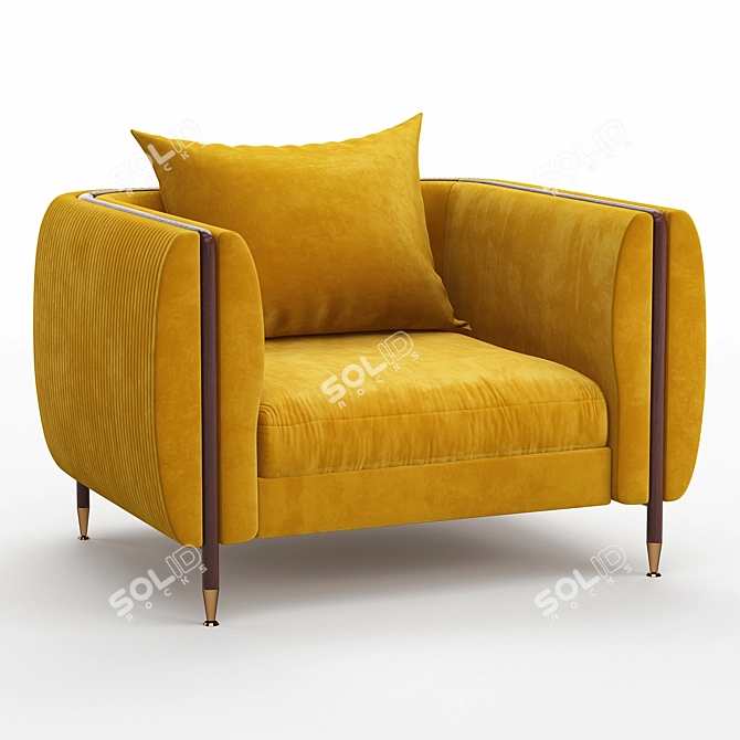 Sleek Barlow Chair: Modern Elegance Packed 3D model image 6