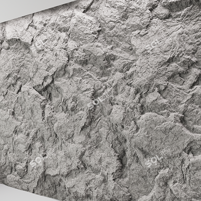 Title: Seamless Rock Cliff Wall Texture 3D model image 4