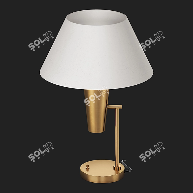 Exposior Brass Table Lamp - CB2 Paul McCobb 3D model image 1