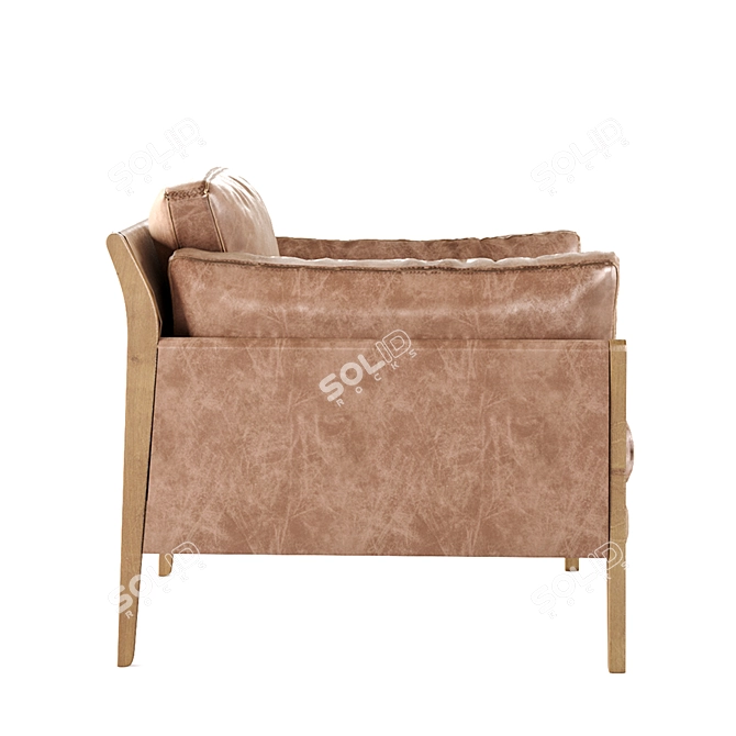 Modern Loffee Armchair: Comfort in Style 3D model image 3