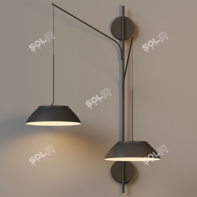 Magellan: Elegant Aluminum Pendant 3D model image 2