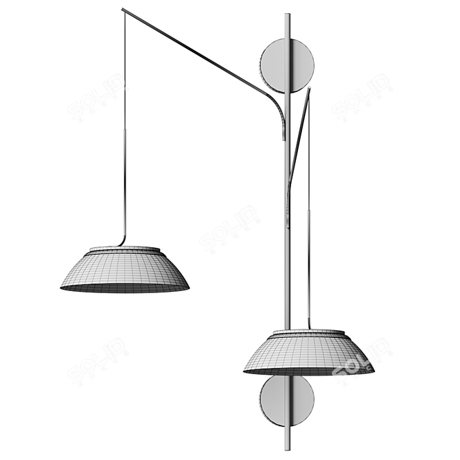 Magellan: Elegant Aluminum Pendant 3D model image 3