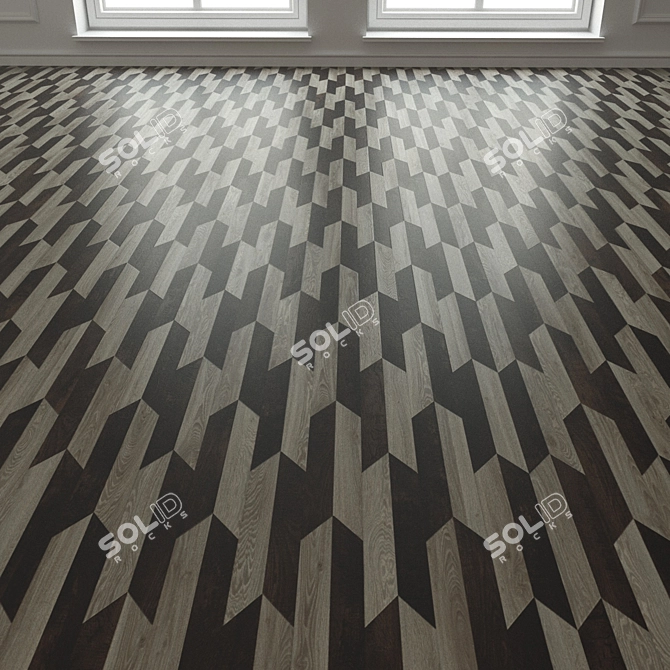 Arrow Chevron Drop: Porcelain Floor Tile 3D model image 3