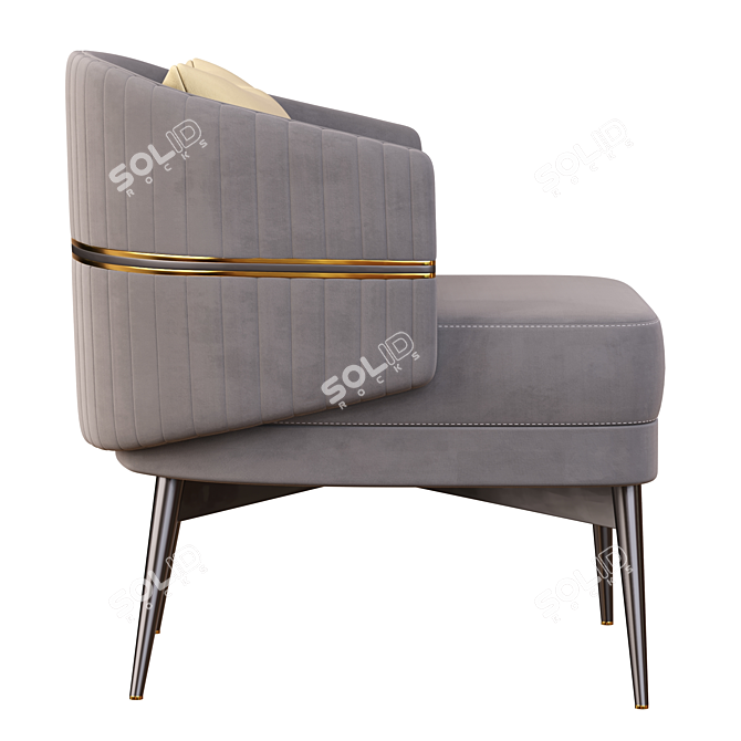 Billy Lounge Chair: Stylish and Comfy 3D model image 5